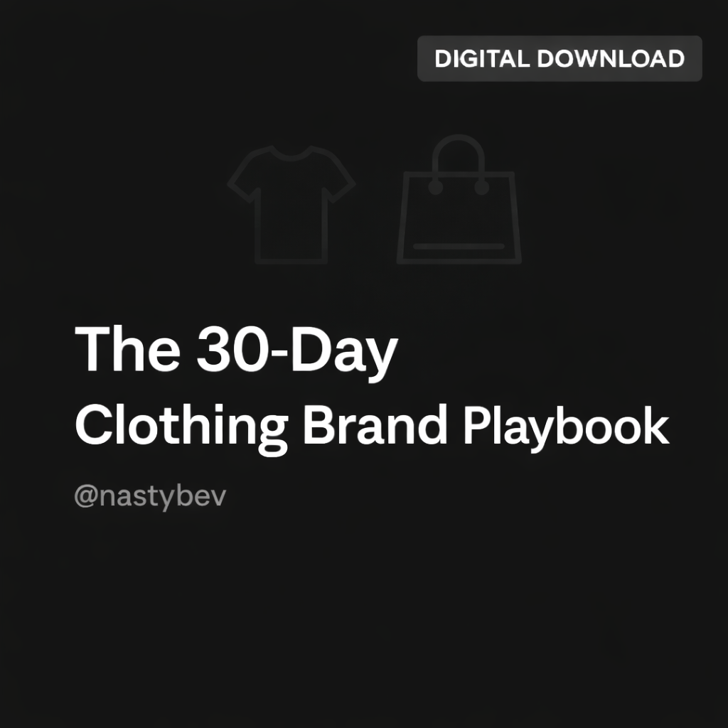 The 30-Day Clothing Brand Playbook